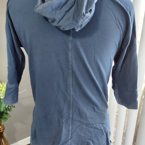 AEO Soft & Sexy Faded Blue Hoodie Top Tee - Picture 2 of 7